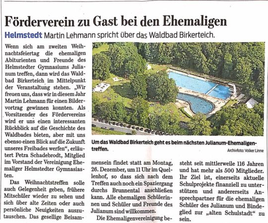 Martin Lehmann wirbt für den Förderverein Waldbad Birkerteich