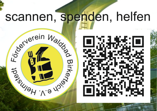 Scannen spenden helfen - Förderverein Waldbad Birkerteich e.V.